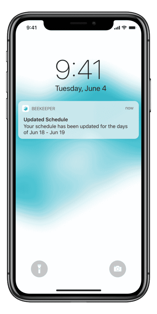 Beekeeper's shift scheduling notifications