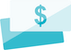 Blue money icon